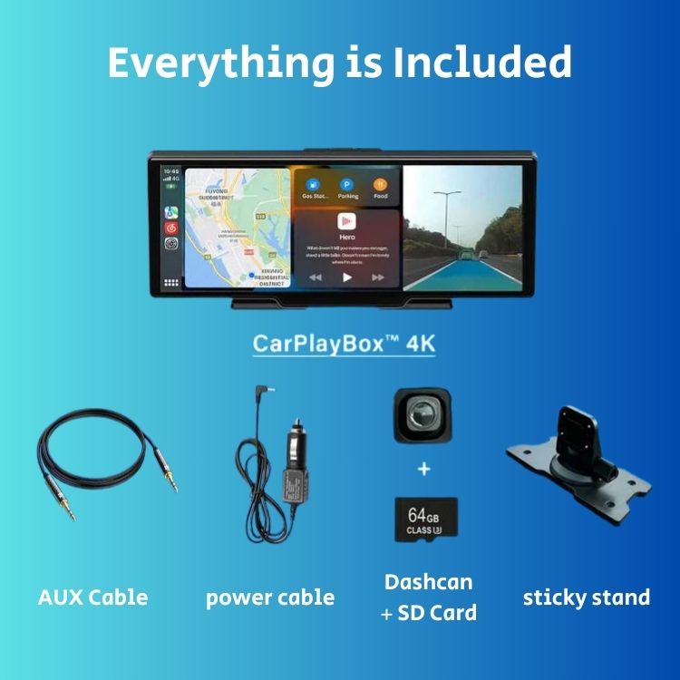(ALMOST SOLD OUT) Carplay Multimedia Box Pro + Dash Cam Built in WiFi Car Dashboard Camera Recorder with Night Vision + Charger 🚨 86% OFF LAST DAY