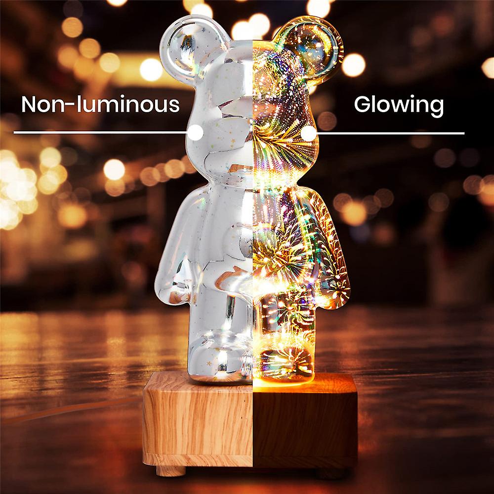 ⏰ Promoção Último Dia 49% de Desconto - Urso de Fogos de Artifício 3D | Luz de Decoração Noturna