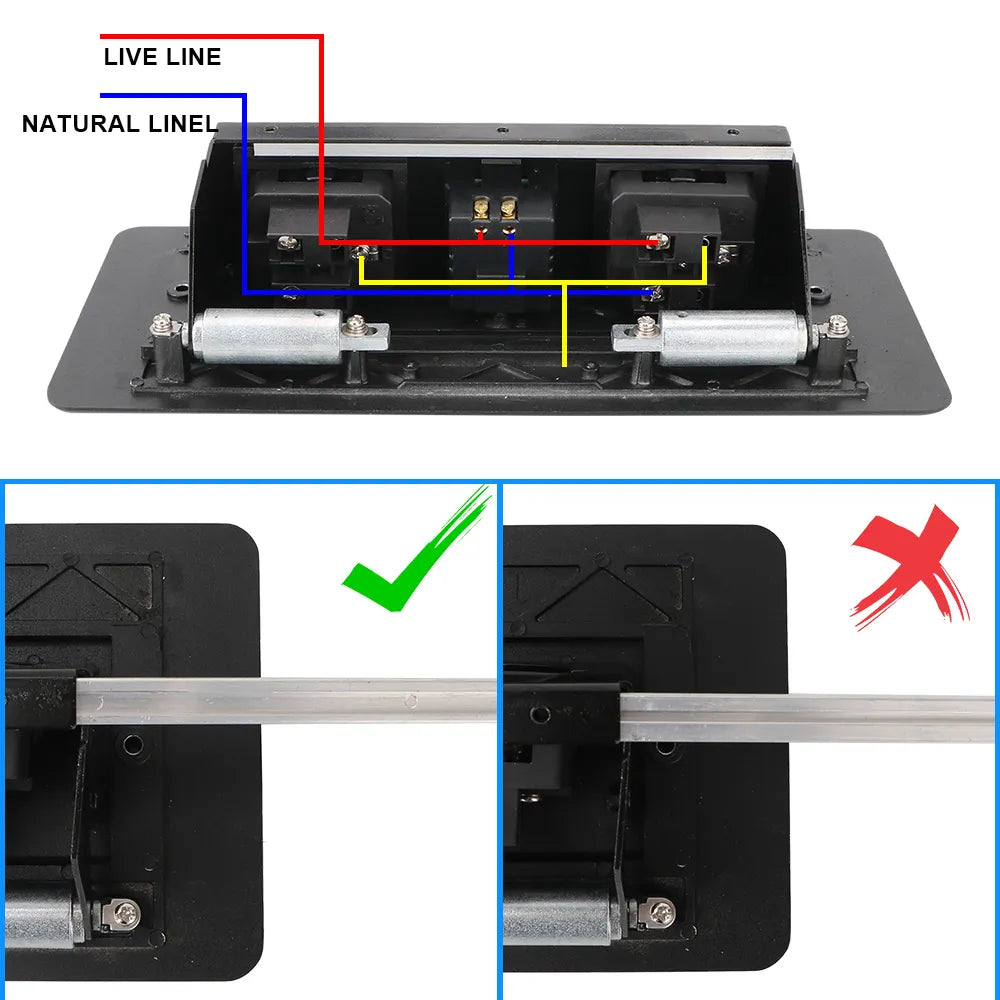 Desktop Socket Table Outlet With USB Charging Aluminum Alloy Cover Slow Pop Up Electrical Socket For Meeting Room 2 3 EU Socket
