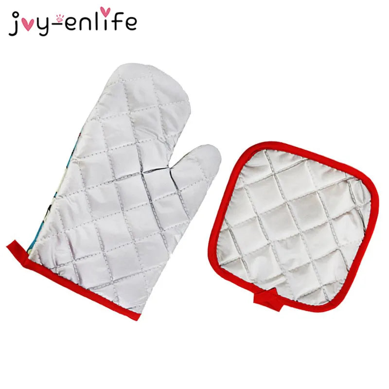2pcs/set Christmas Baking Anti-Hot Gloves