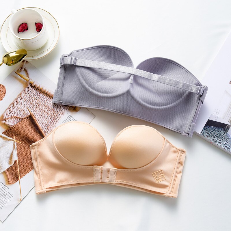 Magic Strapless Front Buckle Bra