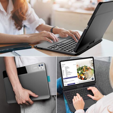 Case for iPad With Built in Keyboard & Multi Touchpad +  Screen 360° Rotation + Free Screen protector & Cleaning Kit - 🚨 86% OFF LAST DAY