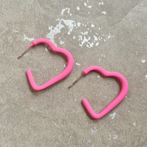 Pink Acrylic Chain 925 Silver Needle Barbie