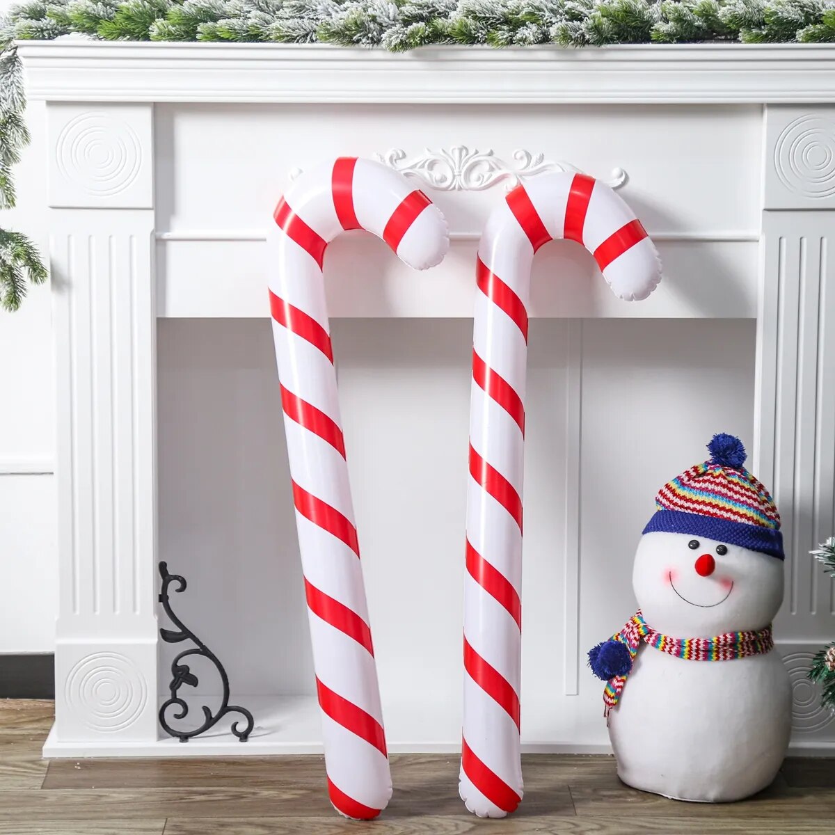 Inflatable Christmas Candy Cane Stick Balloons