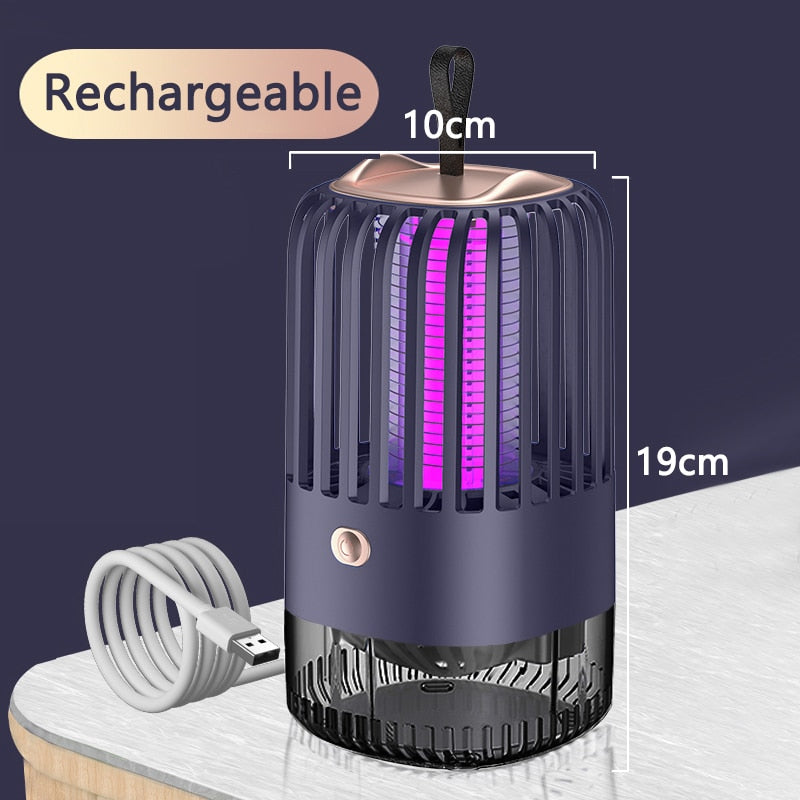 Mosquito Killer Lamp Mute Electric Insect Trap USB Recharg Fly Bug Zapper Radiationless Mosquito Repellent For Bedroom Outdoor