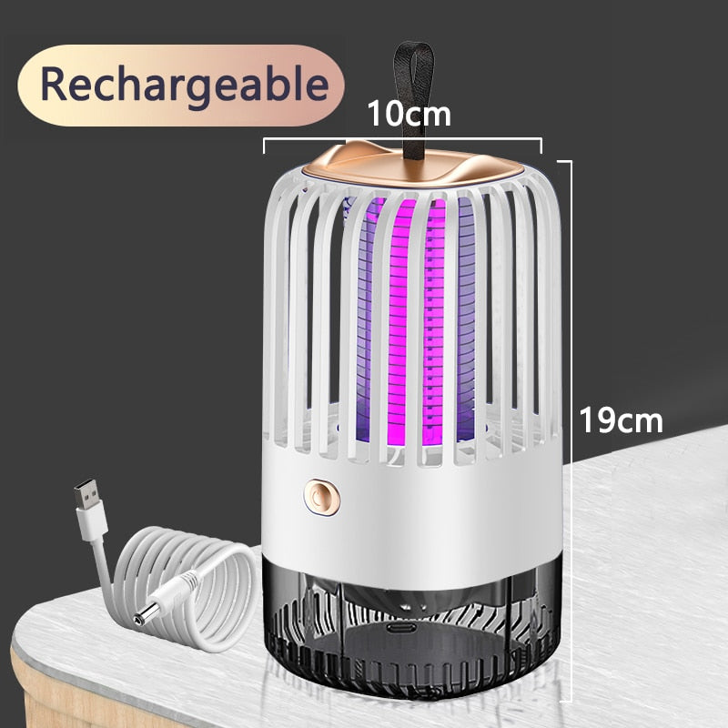 Mosquito Killer Lamp Mute Electric Insect Trap USB Recharg Fly Bug Zapper Radiationless Mosquito Repellent For Bedroom Outdoor