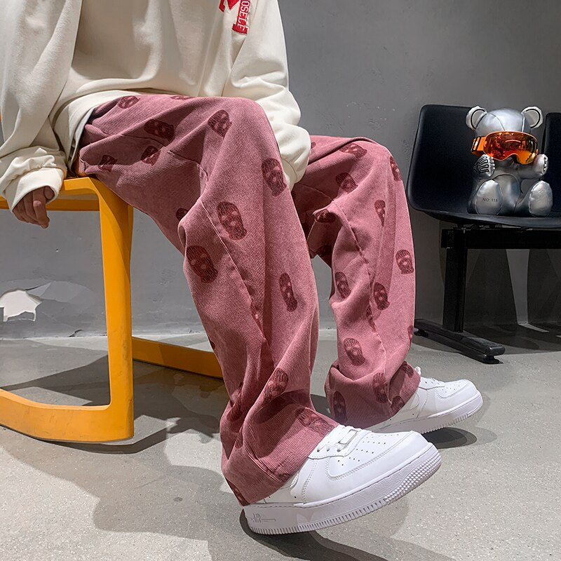 Baggy Corduroy Men Wide Pants