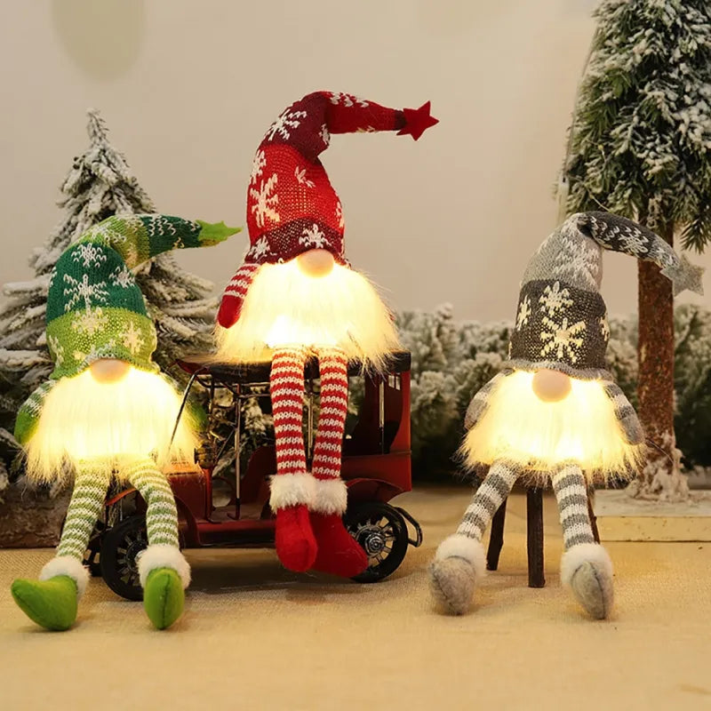 New 6 Styles Glowing Gnome Christmas Faceless Doll