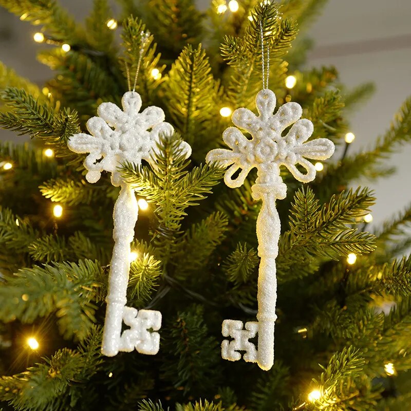 Christmas Tree Ornaments Hanging Pendants Snowflake Angle
