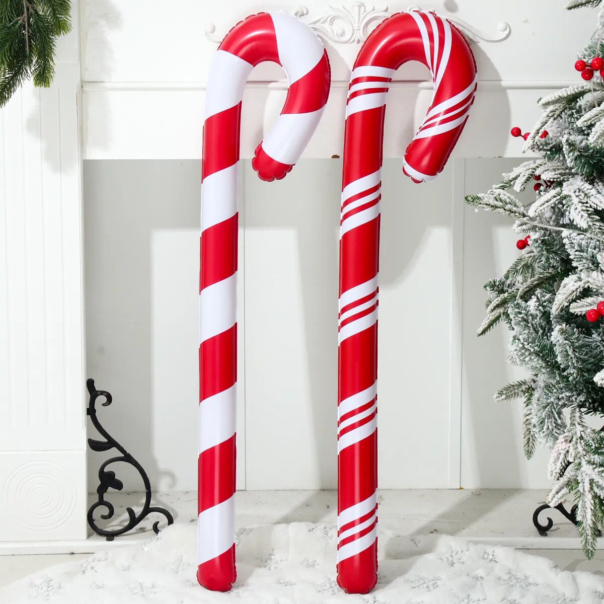 Inflatable Christmas Candy Cane Stick Balloons