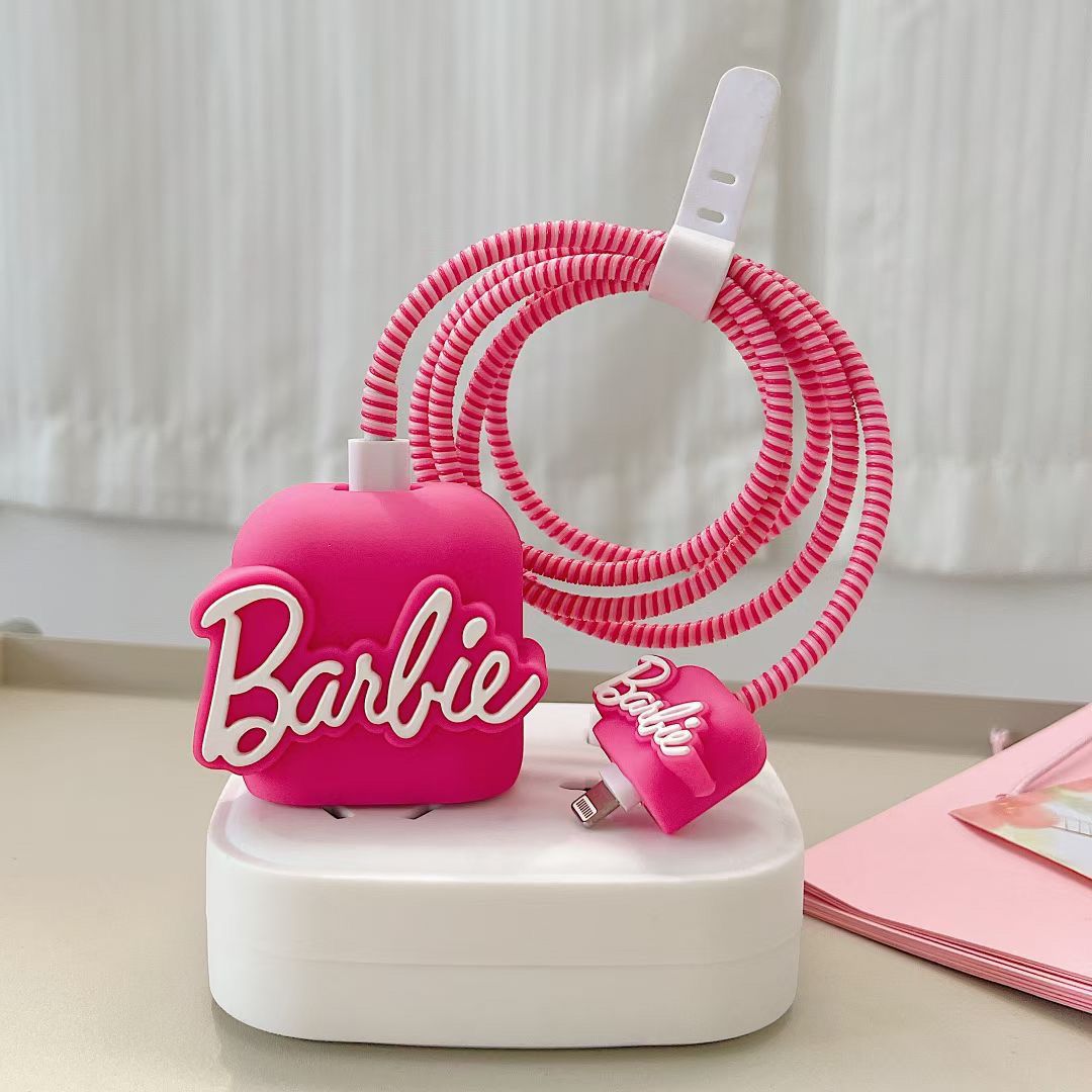 Pink Barbie Data Cable Protective Cover for Iphone 18/20W (LOW STOCK)