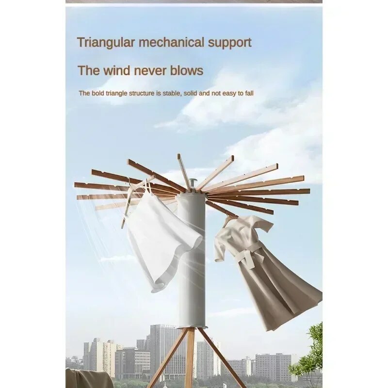 Installation-free Drying Rack Floor Balcony Folding Drying Rods Invisible Indoor Octopus Hanging Clothes Sun Quilt Gods