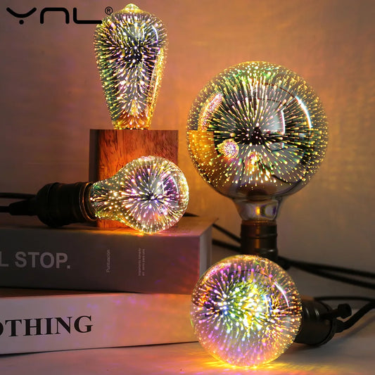 3D Decoration LED Edison Light Bulb E27 6W 110V 220V