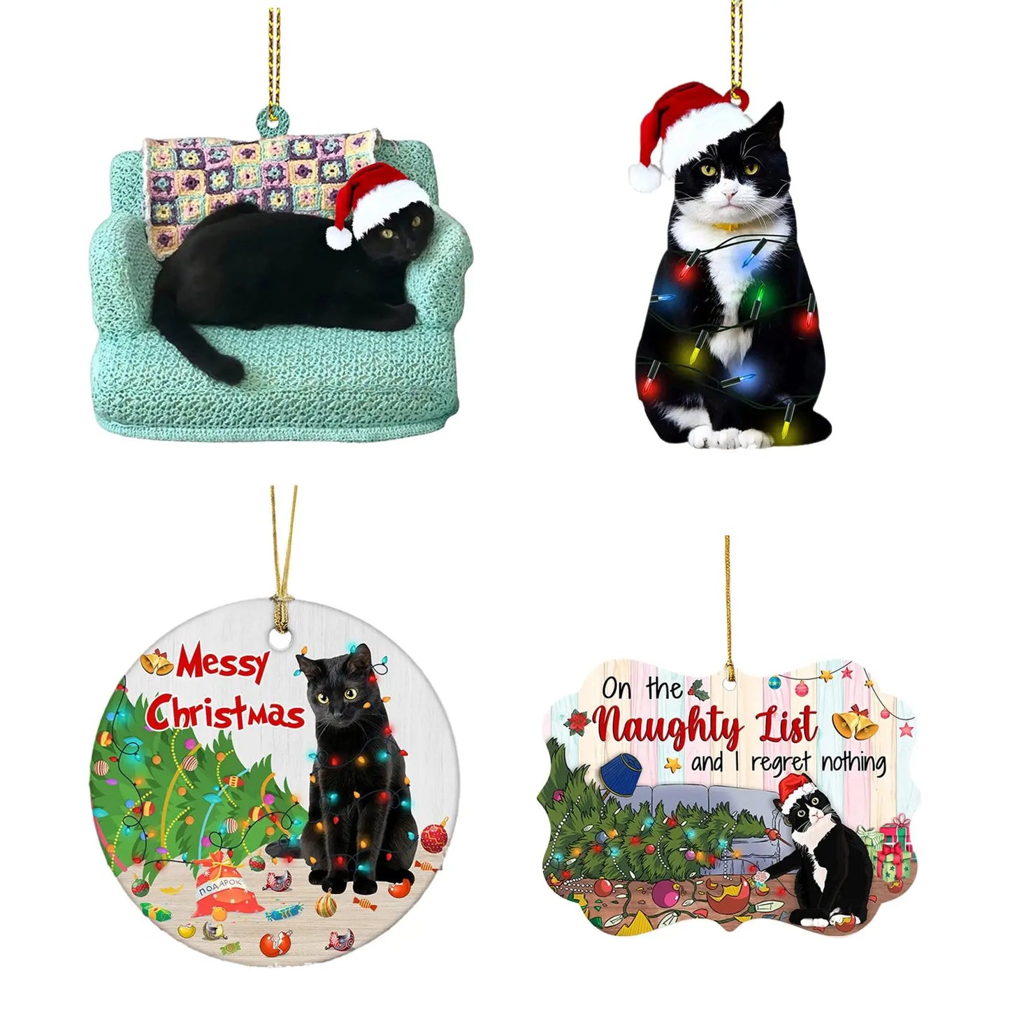 Cat Ornament Christmas Tree Hanging