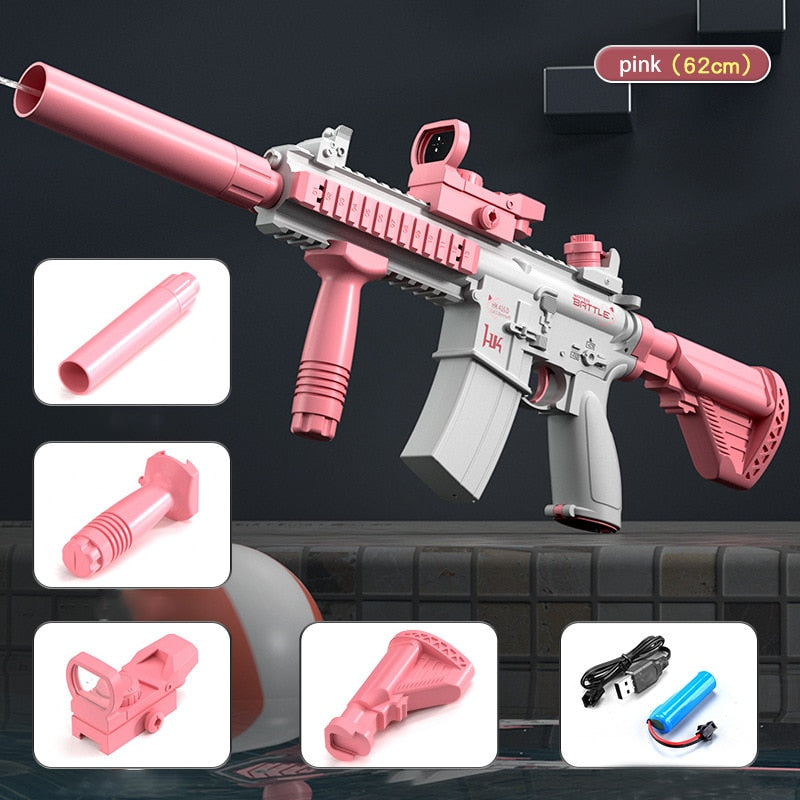 Electric Water Gun M4I6 Full Automatic Water Gunss Pistol Toy Gun Water Blaster for Kids Adults Summer Water Beach Pool Toys