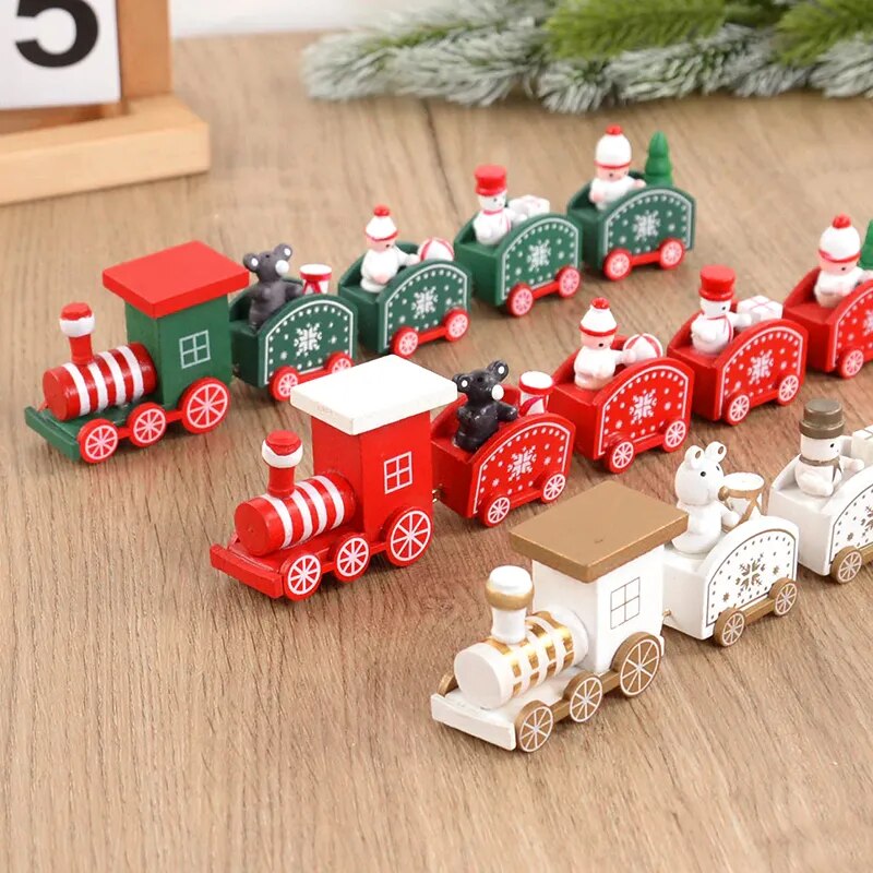 Christmas Wooden Train Ornament