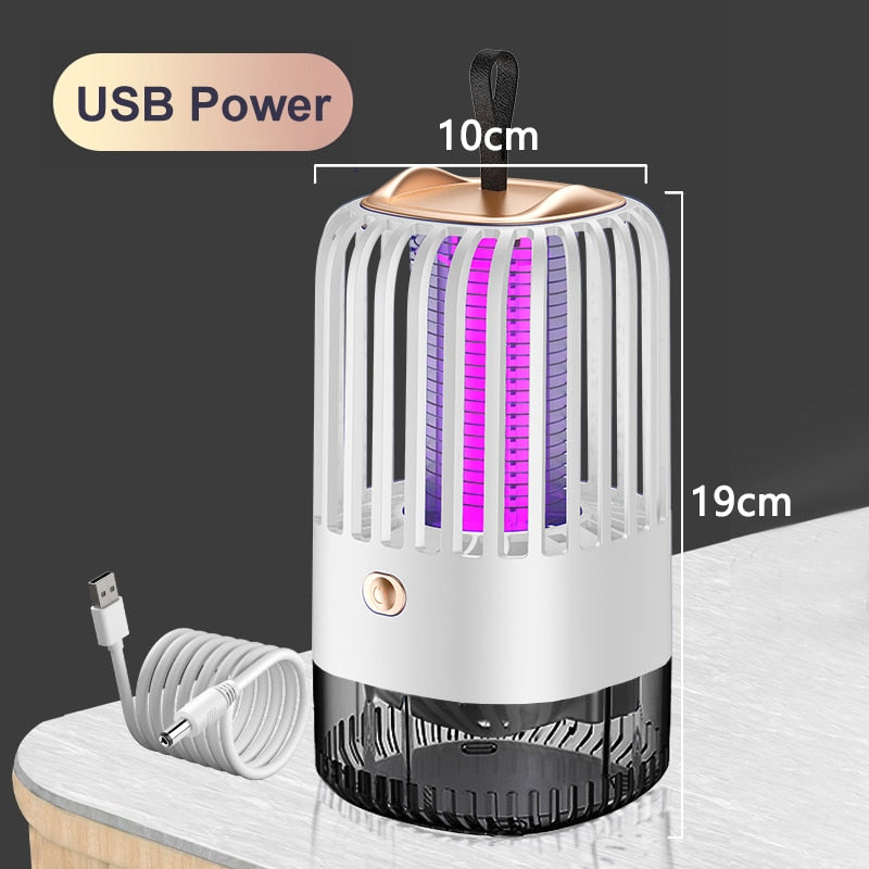 Mosquito Killer Lamp Mute Electric Insect Trap USB Recharg Fly Bug Zapper Radiationless Mosquito Repellent For Bedroom Outdoor