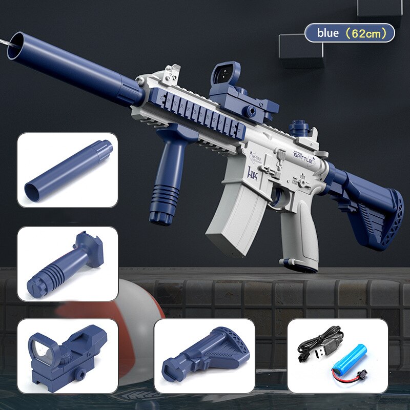 Electric Water Gun M4I6 Full Automatic Water Gunss Pistol Toy Gun Water Blaster for Kids Adults Summer Water Beach Pool Toys