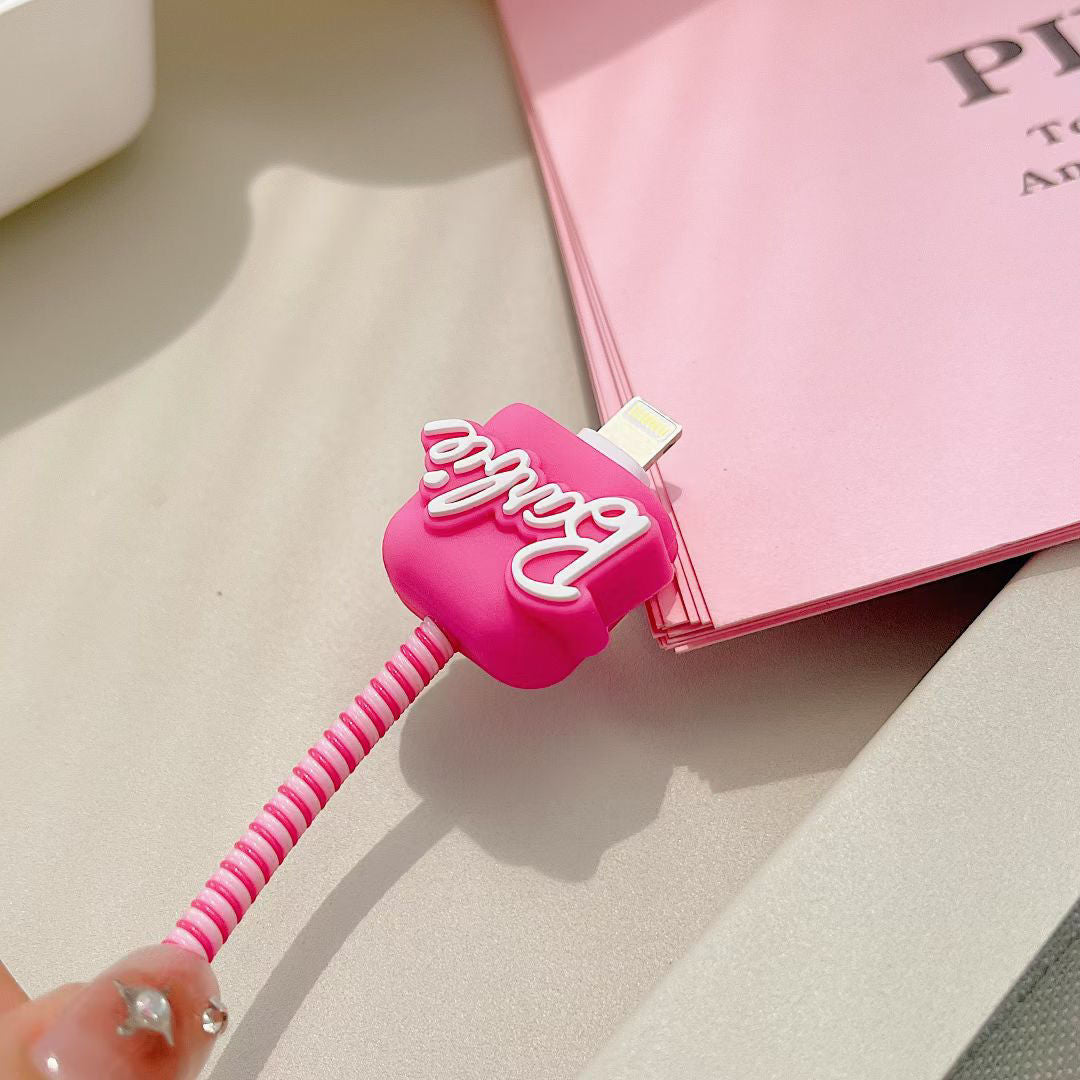 Pink Barbie Data Cable Protective Cover for Iphone 18/20W (LOW STOCK)