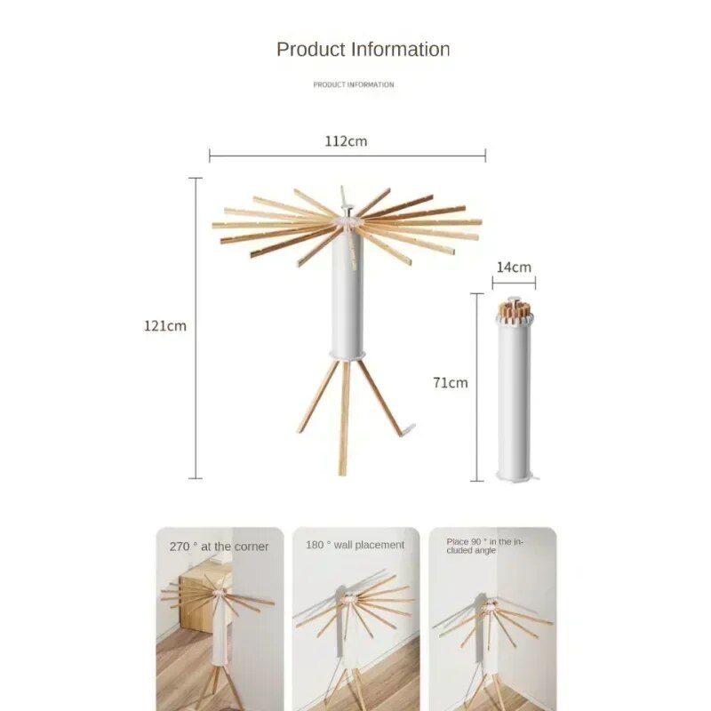 Installation-free Drying Rack Floor Balcony Folding Drying Rods Invisible Indoor Octopus Hanging Clothes Sun Quilt Gods