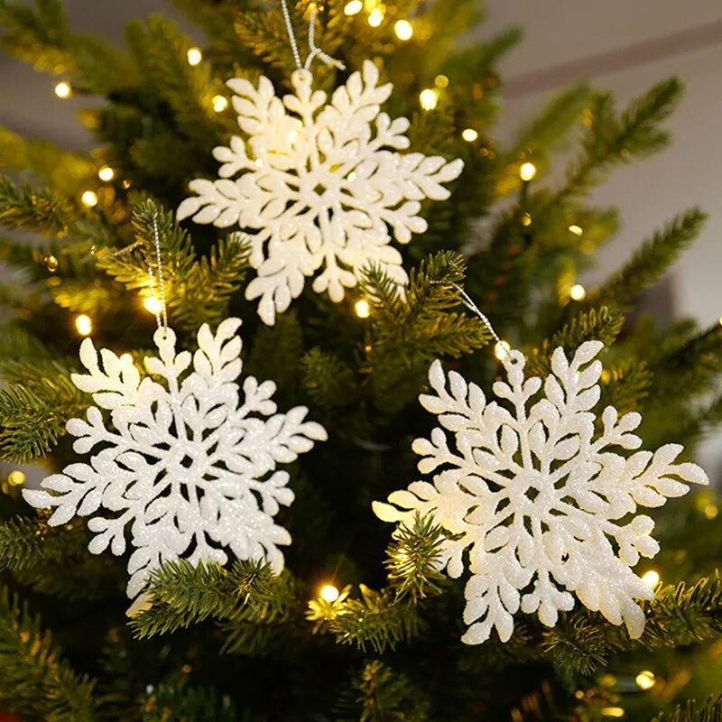 Christmas Tree Ornaments Hanging Pendants Snowflake Angle