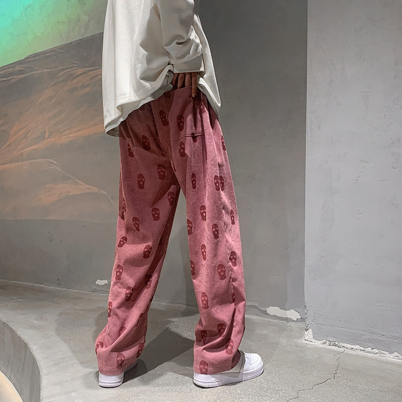 Baggy Corduroy Men Wide Pants