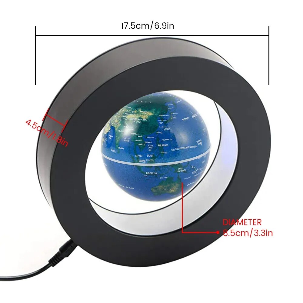 Levitating Lamp Magnetic Levitation Globe LED World Scenery Bedside Lamp Novelty Ball Light Home Decoration Learning Model Tool