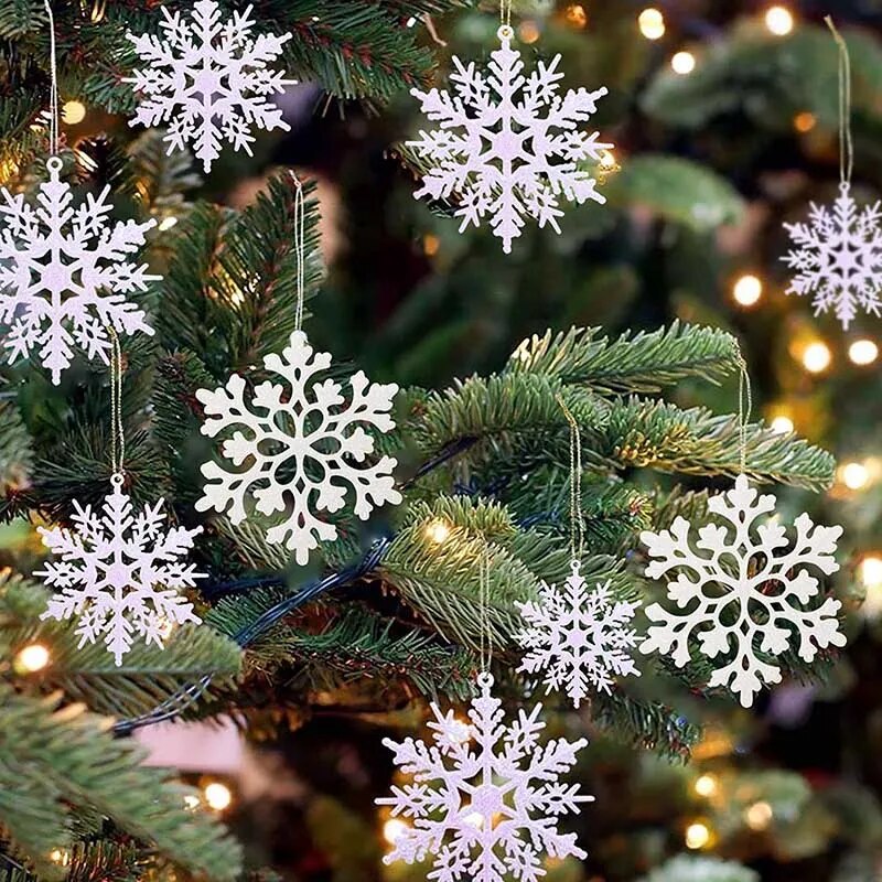 10pcs Xmas Tree Hanging Ornament Simulation Ice Winter