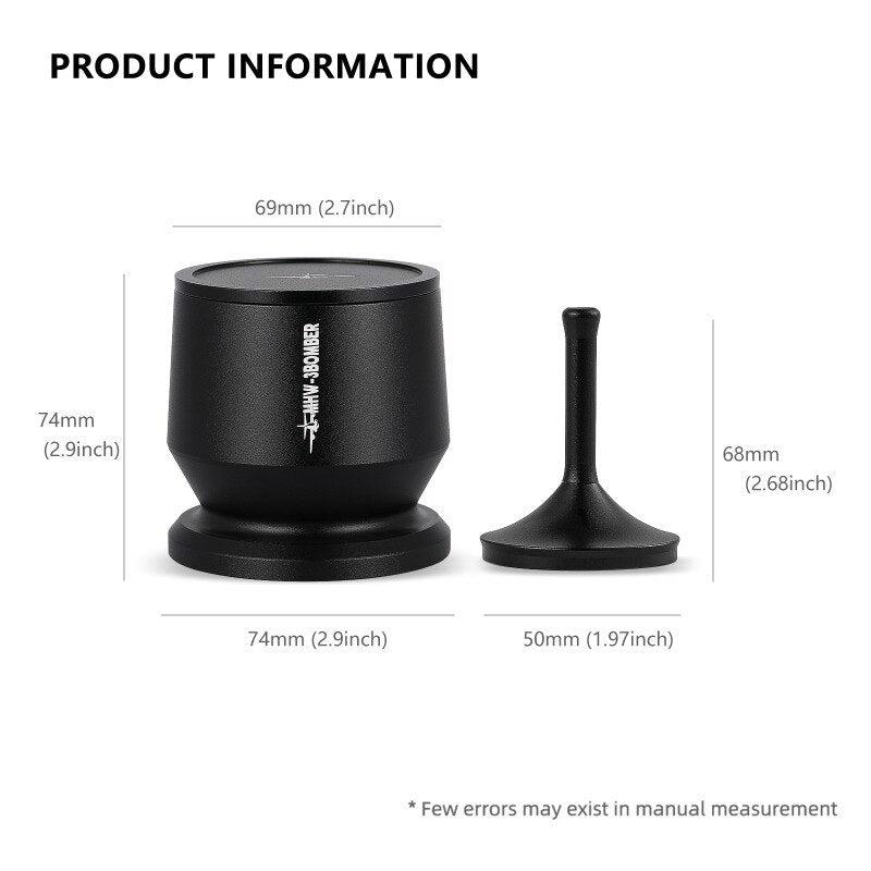 MHW-3BOMBER Espresso Dosing Funnel with Stirrer Stainless Steel Coffee Dosing Cup Fit 58mm Portafilter Home Barista Accessories