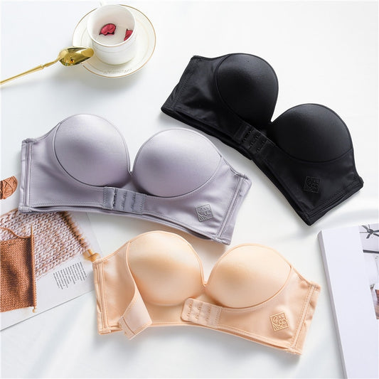 Magic Strapless Front Buckle Bra
