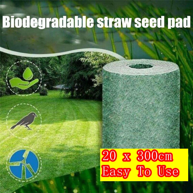 20x300cm/7.87 'X118. 1' Biodegradable Grass Seed Mat Gardening Ecological Blanket Gardening