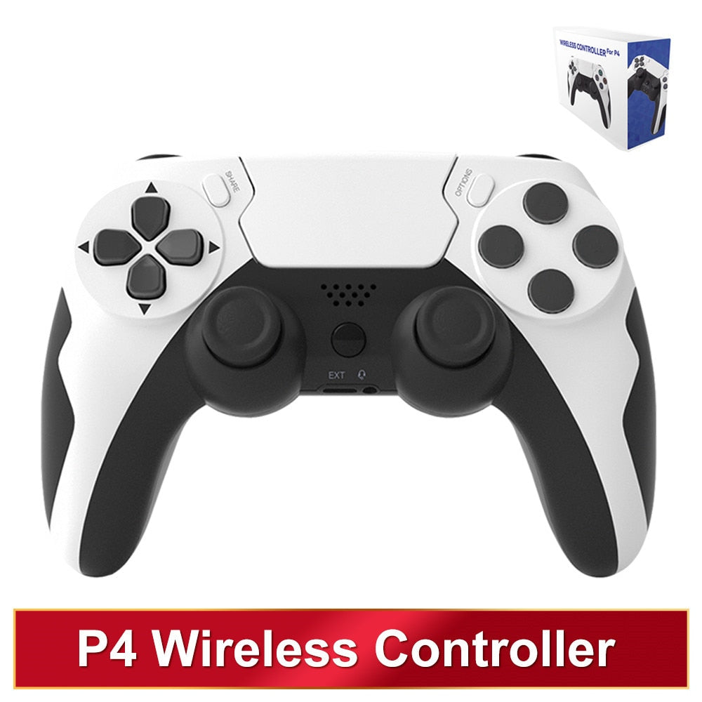 New Wireless Controller Bluetooth Gamepad Double Vibration 6Axis Joypad With Touchpad Microphone Earphone Port For PS4 PS3 PC