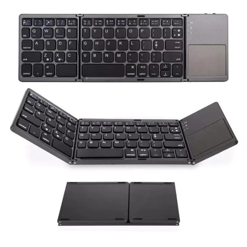(ALMOST SOLD OUT)Premium Quality Mini Folding Bluetooth Keyboard with Touchpad [1 year warranty] - 🚨 86% OFF LAST DAY