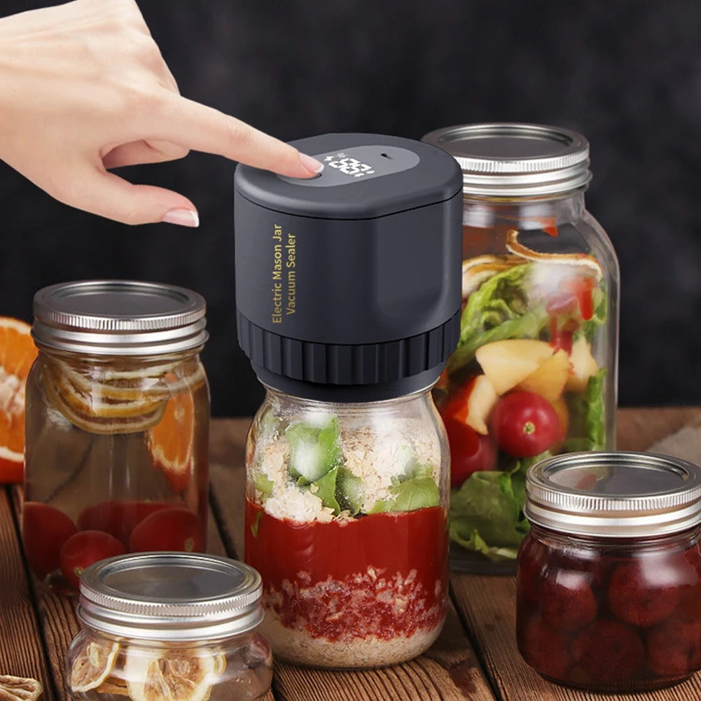 Electric Mason Jar Vacuum Sealer + 10 Extra Sealers - 🚨 58% OFF LAST DAY (ALMOST SOLD OUT)