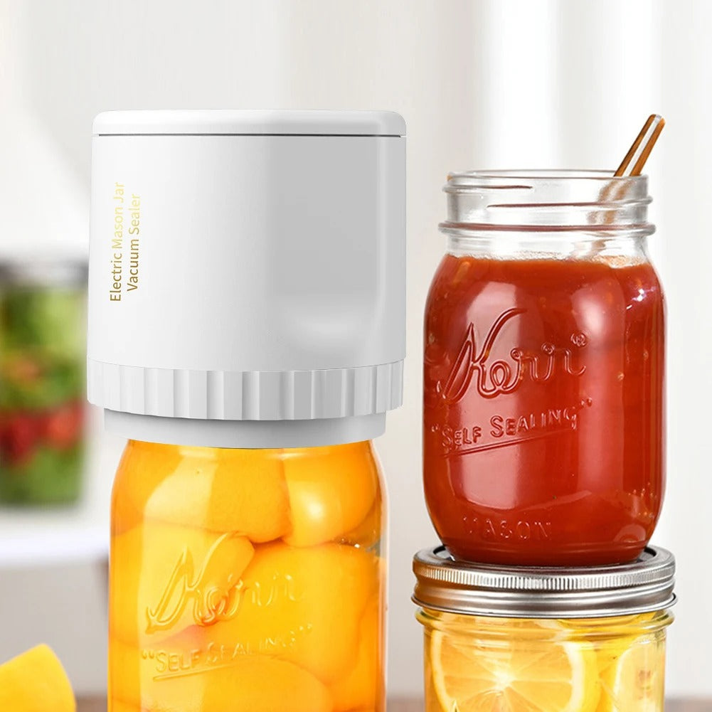 Electric Mason Jar Vacuum Sealer + 10 Extra Sealers - 🚨 58% OFF LAST DAY (ALMOST SOLD OUT)