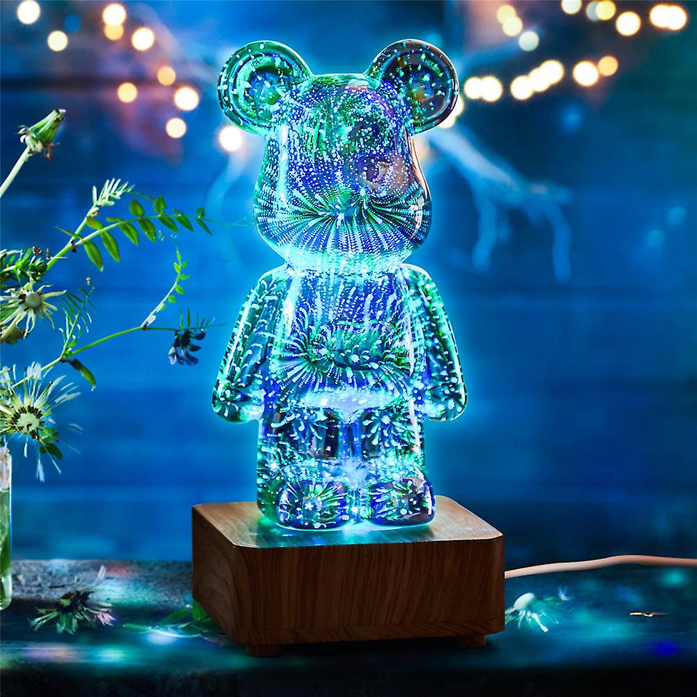 ⏰ Promoção Último Dia 49% de Desconto - Urso de Fogos de Artifício 3D | Luz de Decoração Noturna