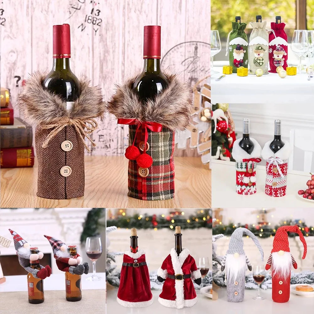 Santa Claus Wine Bottle Cover