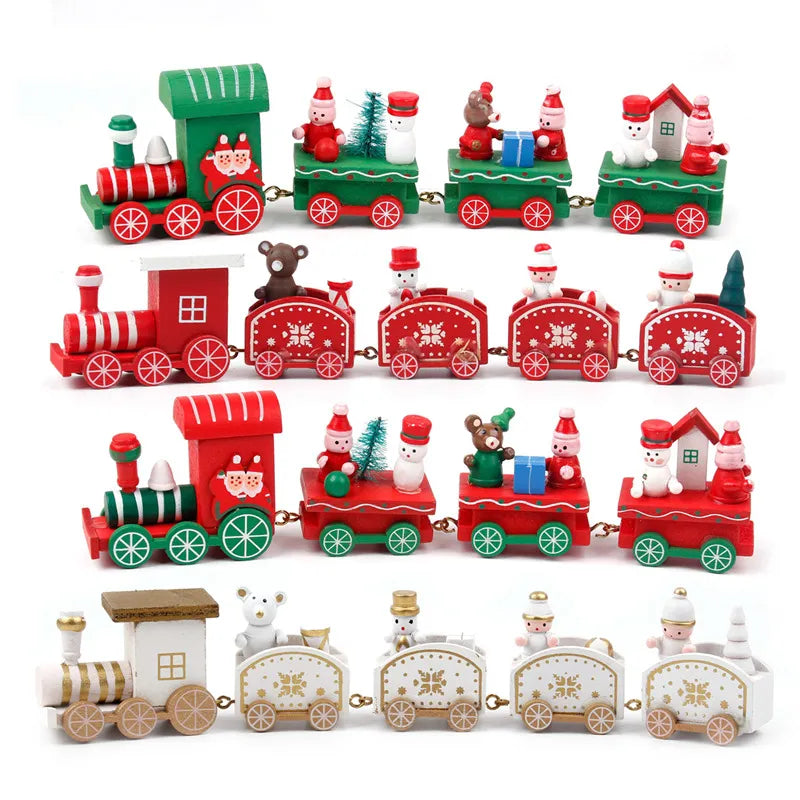 Wooden/Plastic Train Christmas Ornament Merry Christmas