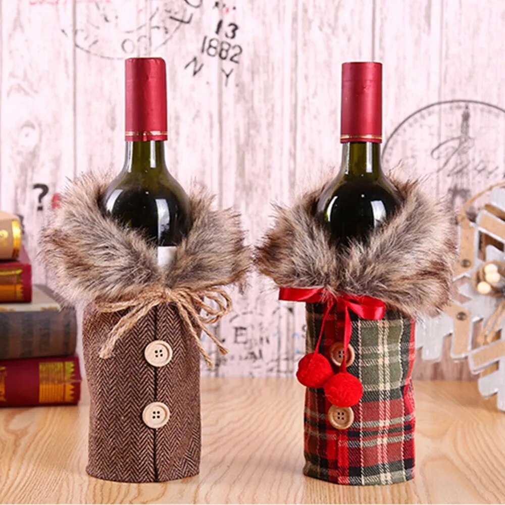 Santa Claus Wine Bottle Cover