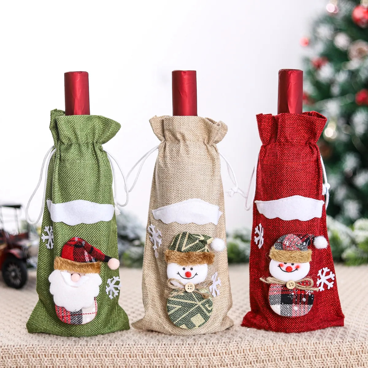 Santa Claus Wine Bottle Cover