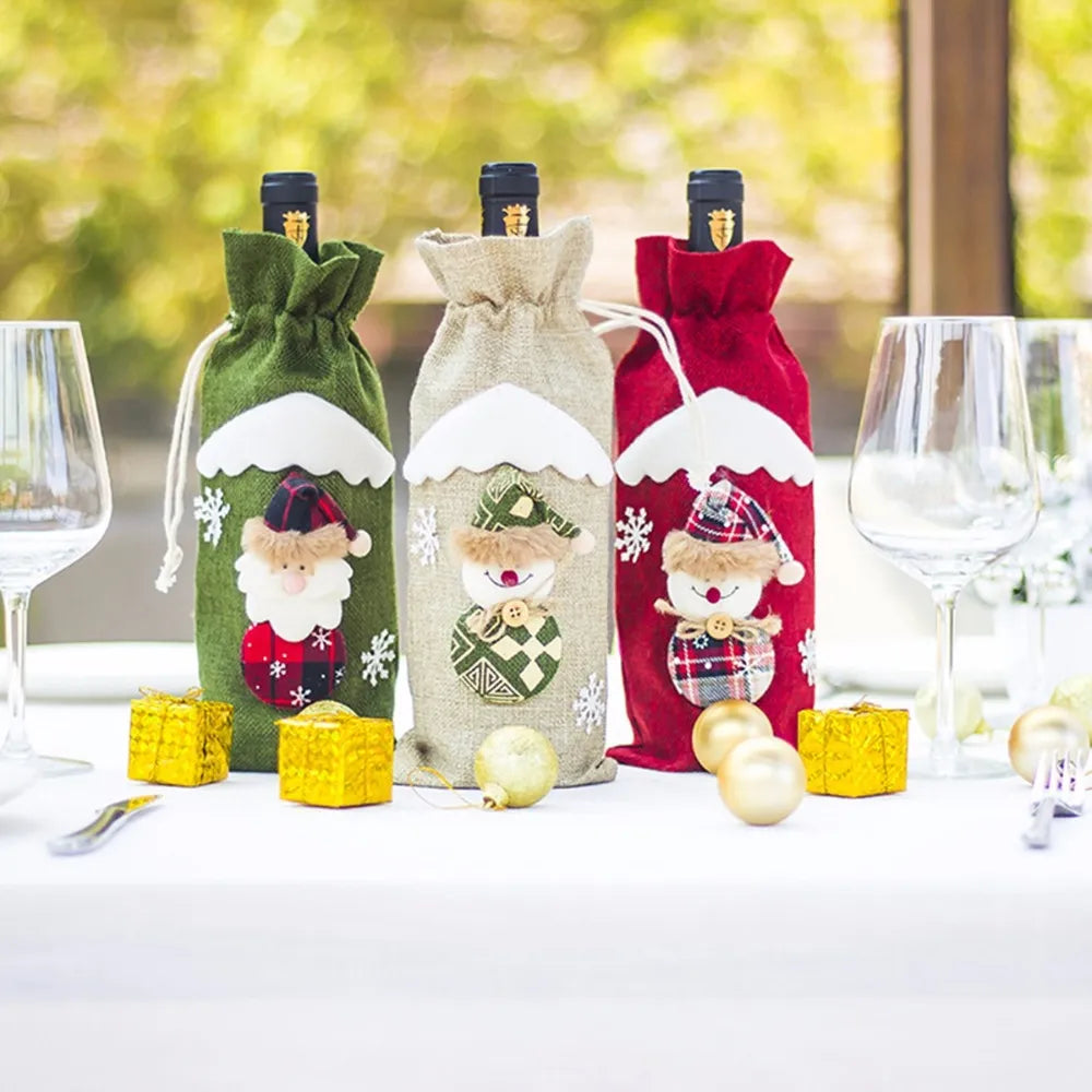 Santa Claus Wine Bottle Cover