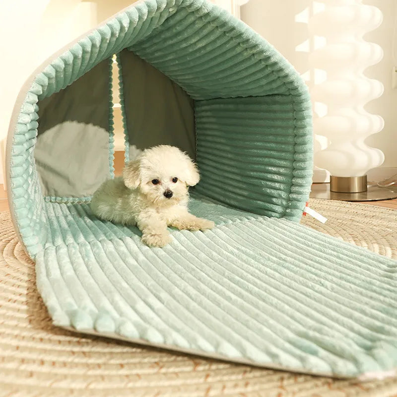 Dog Bed Cozy Cave Washable Cat Tent House With Soft Cushion Warm Funny For Small Medium Baby Pet Accessories Beds And Furniture