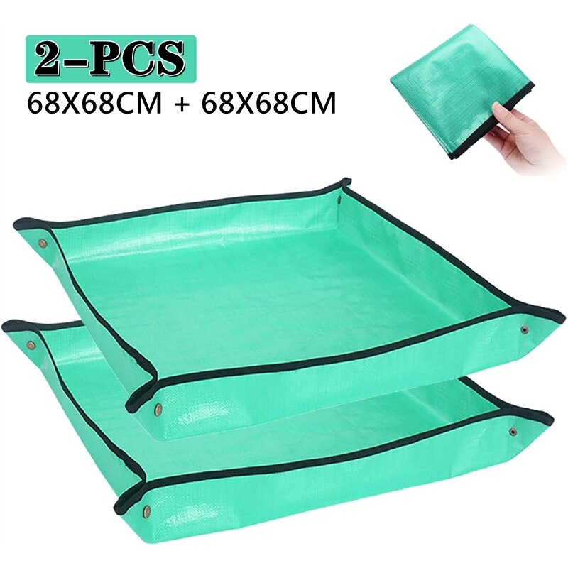 50-100CM Gardening Planting Mat PE Plant Repotting Mat, Foldable Waterproof Gardening Potting Pad Flower Pots Transplanting Mats