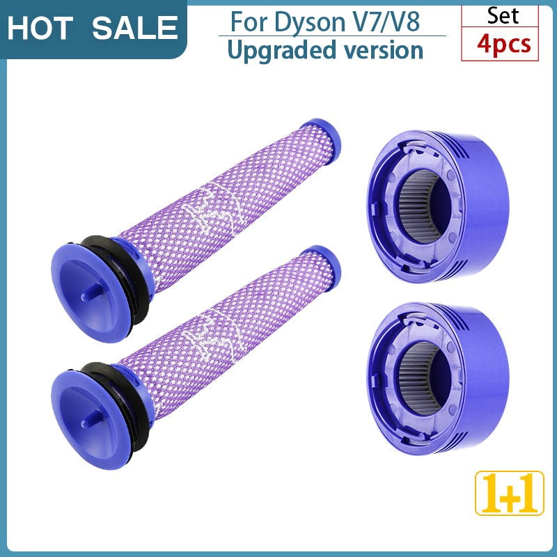 For Dyson V8 V7 HEPA Filter Spare Parts Robot Vacuum Front and Back Washable Filter Replacement Cleaning Appliance Accessories