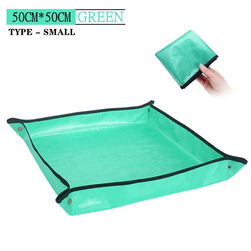 50-100CM Gardening Planting Mat PE Plant Repotting Mat, Foldable Waterproof Gardening Potting Pad Flower Pots Transplanting Mats