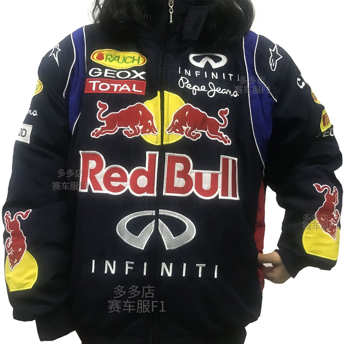 Racing Suit Red Bull Racing Casual Jacket Motorcycle Riding Motorcycle Suit Retro Full Embroidered Jacket Cotton Lexus