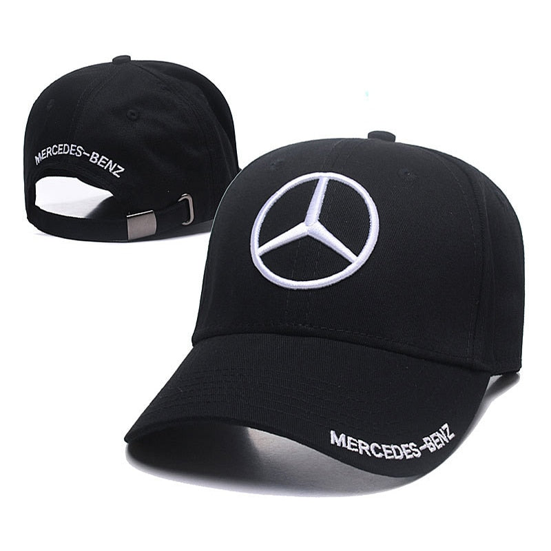 Adjustable Shade Outdoor Baseball Cap Solid Color Leisure Sun Protection Summer Adult Hat for Mercedes Benz Logo W204 W205 W212