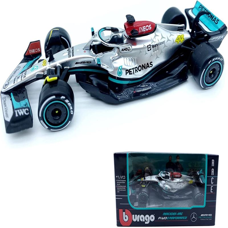 Bburago 1:43 2022 Mercedes Car #44 McLaren MCL36 Ferrari RB16B F1 Model Formula Car Static Simulation Diecast Alloy Racing Car