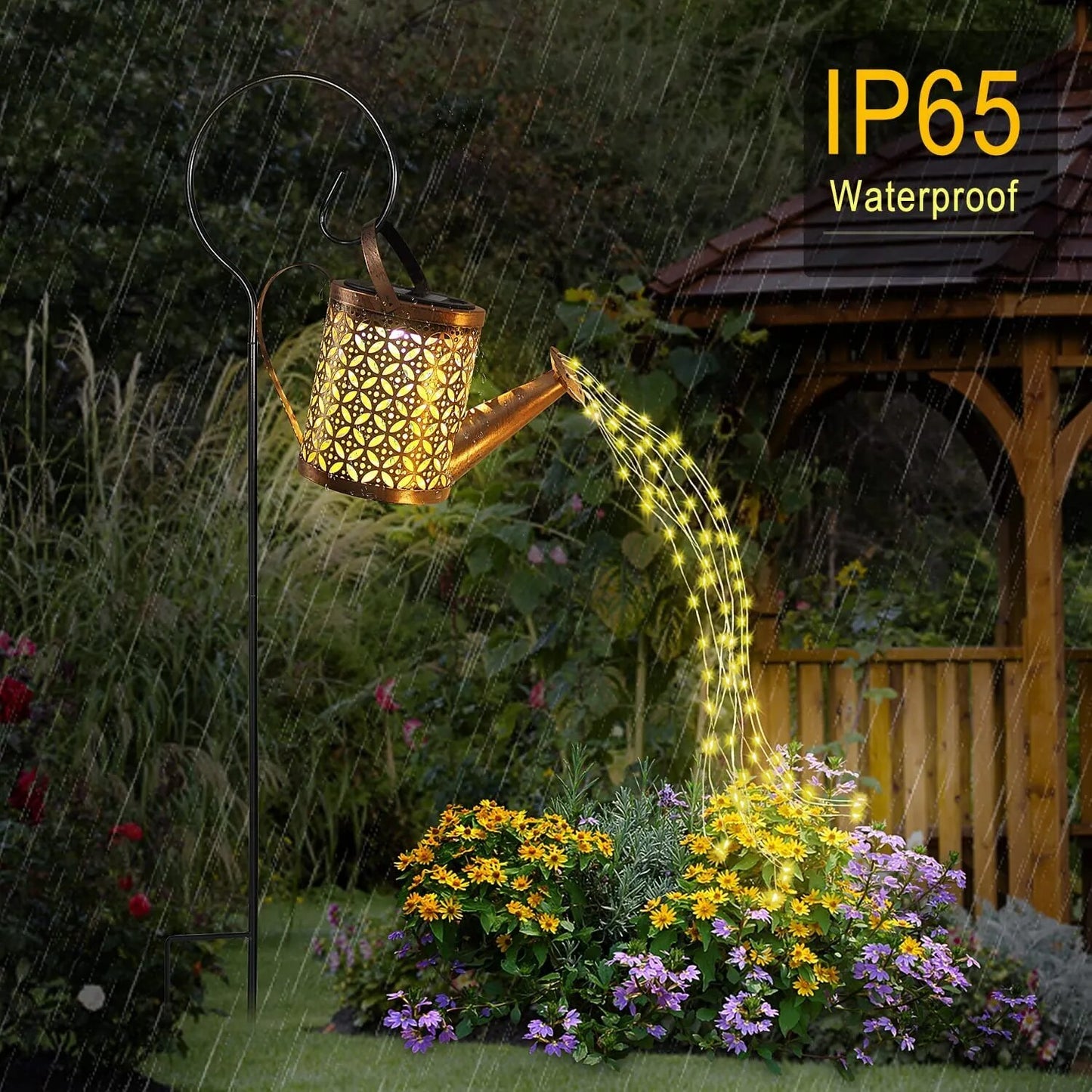 Solar Watering Can with Lights Outdoor Solar Garden Lights Garden Decro Solar Lights Waterproof Hanging Lantern for Yard Patio