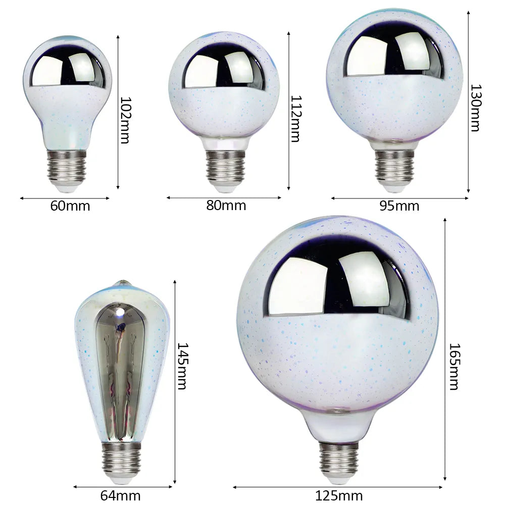 3D Decoration LED Edison Light Bulb E27 6W 110V 220V